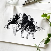 Image 1 of Cosmic Stegosaurus, fine art print