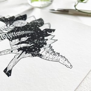 Image of Cosmic Stegosaurus, fine art print