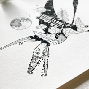 Image of Cosmic Pterosaur, fine art print