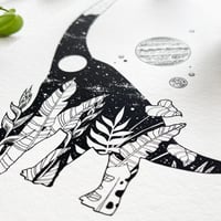 Image 3 of Cosmic Brachiosaurus, fine art print