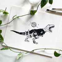 Image 1 of Cosmic Tyrannosaurus Rex, fine art print