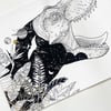 Cosmic Dinos: Botanical Rex, fine art print
