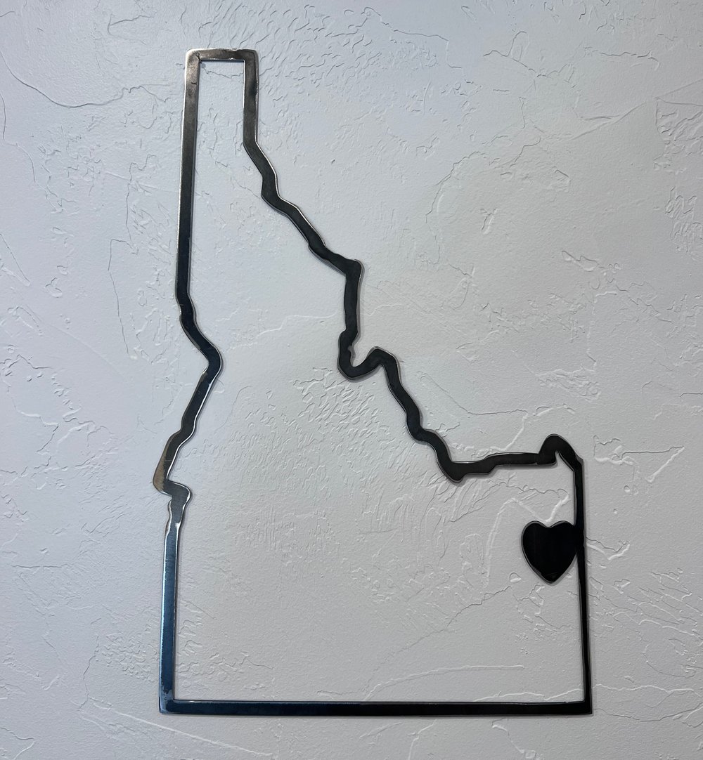 Image of Idaho with Teton Valley Heart