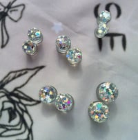 Image 1 of Double Flare Glitter Plug 10mm-18mm, 20mm, 28mm