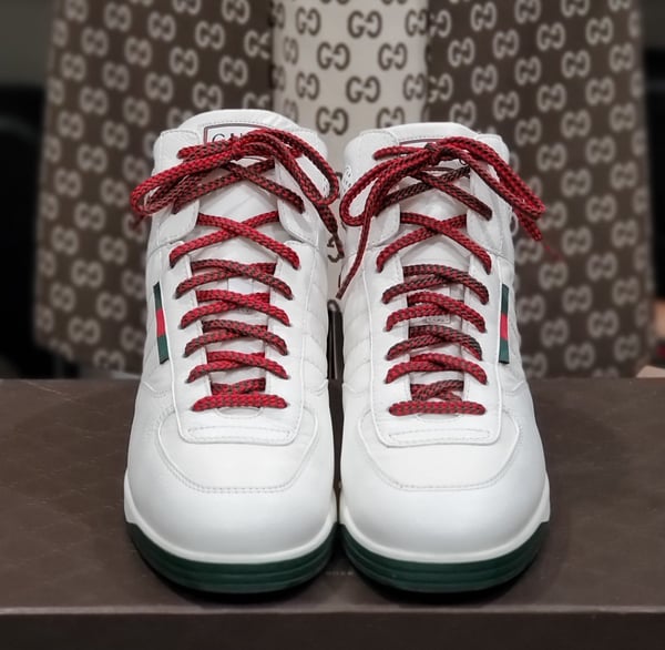 Image of White Gucci High Top Sneakers 
