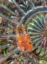 Image 4 of Tall Crystal Jar Earrings