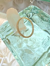 Image 2 of 14k solid gold eternity diamond thin ring