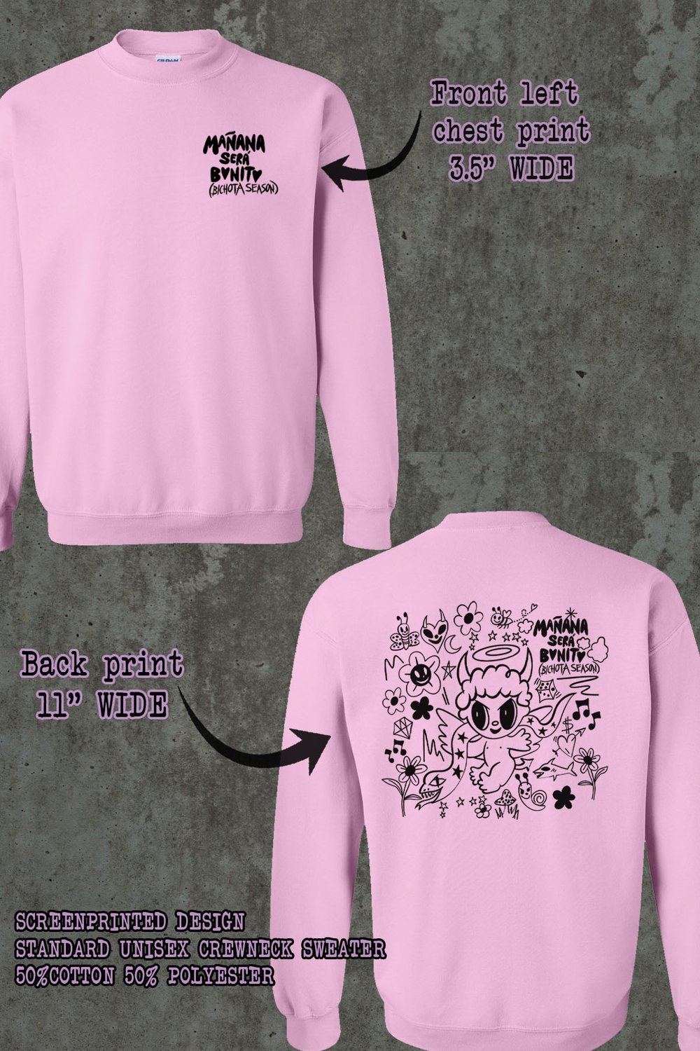 Image of PINK CREWNECK BICHOTA SEASON