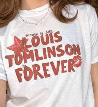 Image 1 of money is fake, louis is forever shirt