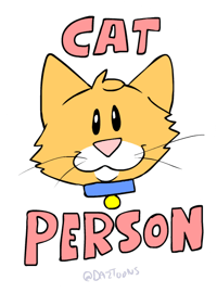 Cat Person Sticker