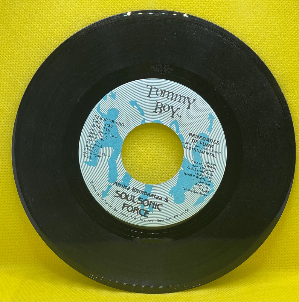 Afrika Bambaataa & Soulsonic Force β Renegades Of Funk 1984 7β 45rpm