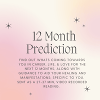  12 Month tarot prediction / $135.00 CAD