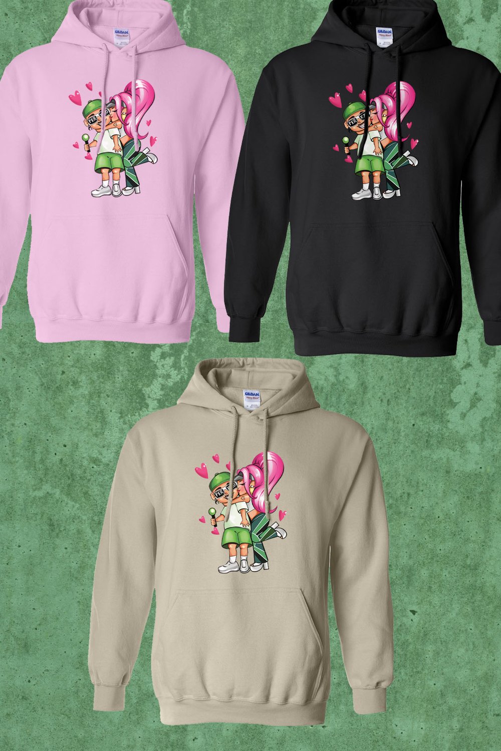 Image of KAROL X FERXXO HOODIES FRONT DESIGN ONLY