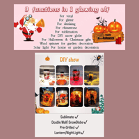 Image 4 of 11oz Glowing Elf (Mini Snow Globe/glass cup) 