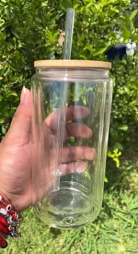 Image 1 of 12oz Double Wall Sublimation Glass Can