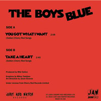 Image 2 of THE BOYS BLUE "You Got What I Want" 7" single JAW062 