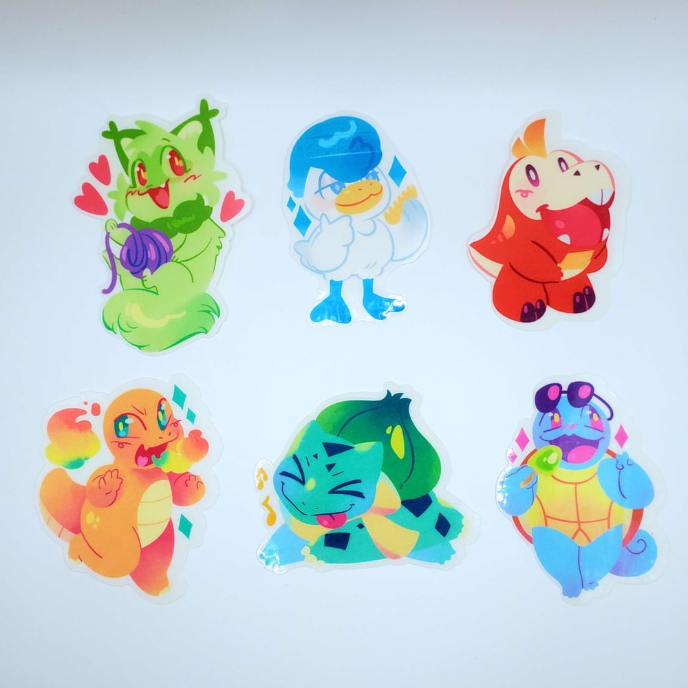 Image of Pokemon Starter Stickers