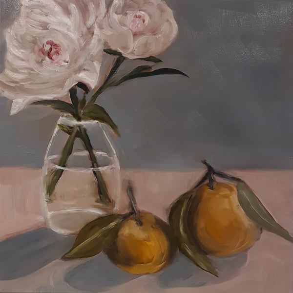 Image of Mandarines et pivoines