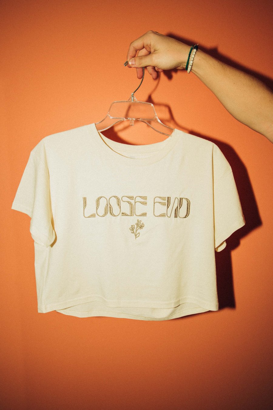 Image of Embroidered Daisies CROP TEE