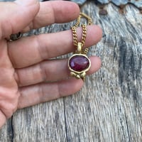 Image 1 of Ruby  Pendant & Chain