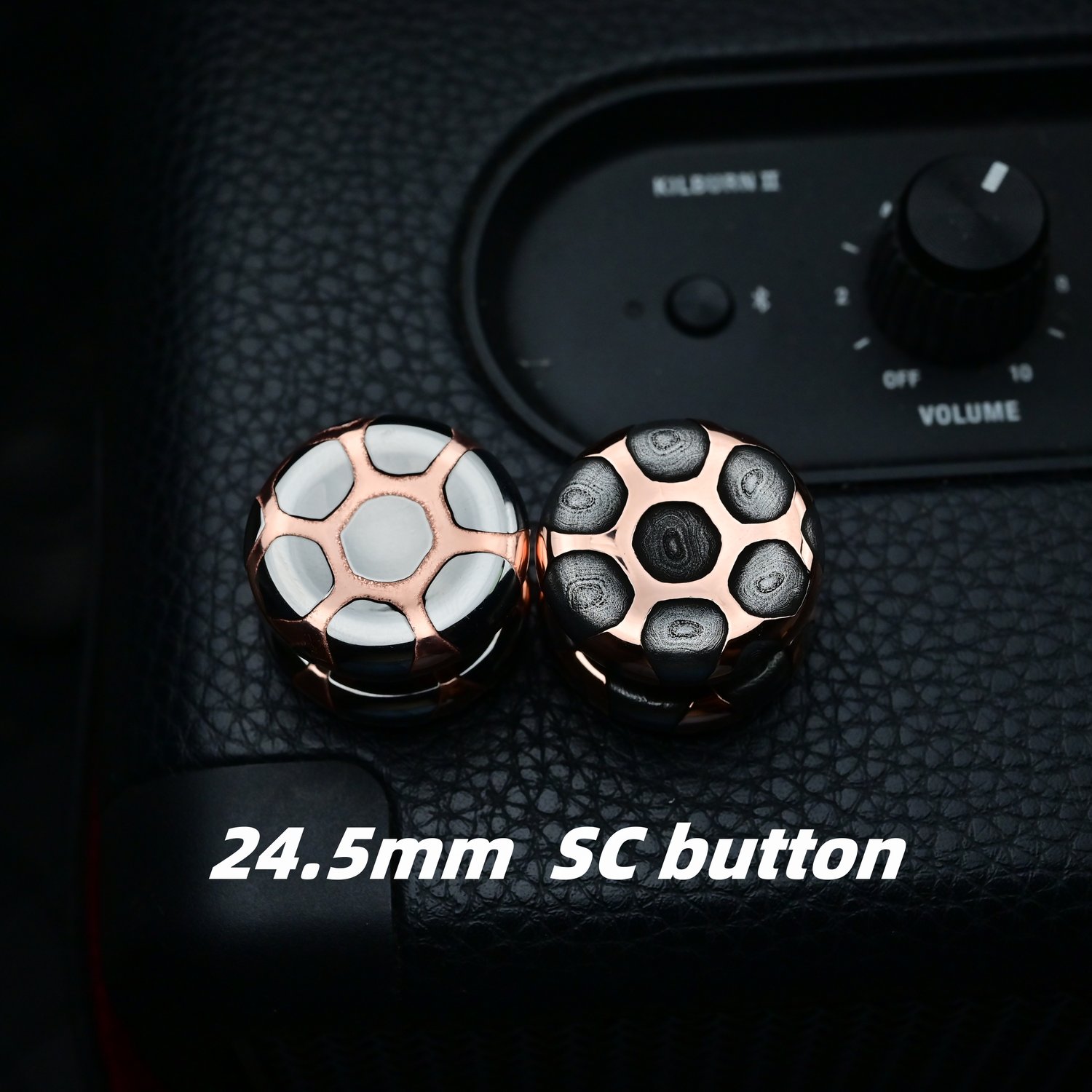 Image of 24.5mm Diameter Big dots SC button reverse/normal etched middle thinckness