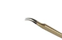 Image of fiber tip curved tweezers