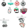 Cards and Dice Shoe charms / Vegas / Gambling / 8 ball / Poker Chips