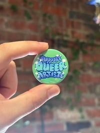 support queer artists button