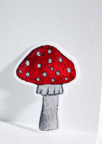 Big Red Mushie Watercolor Sticker