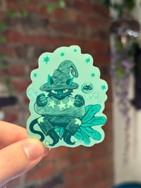 Image 1 of witch cat sticker