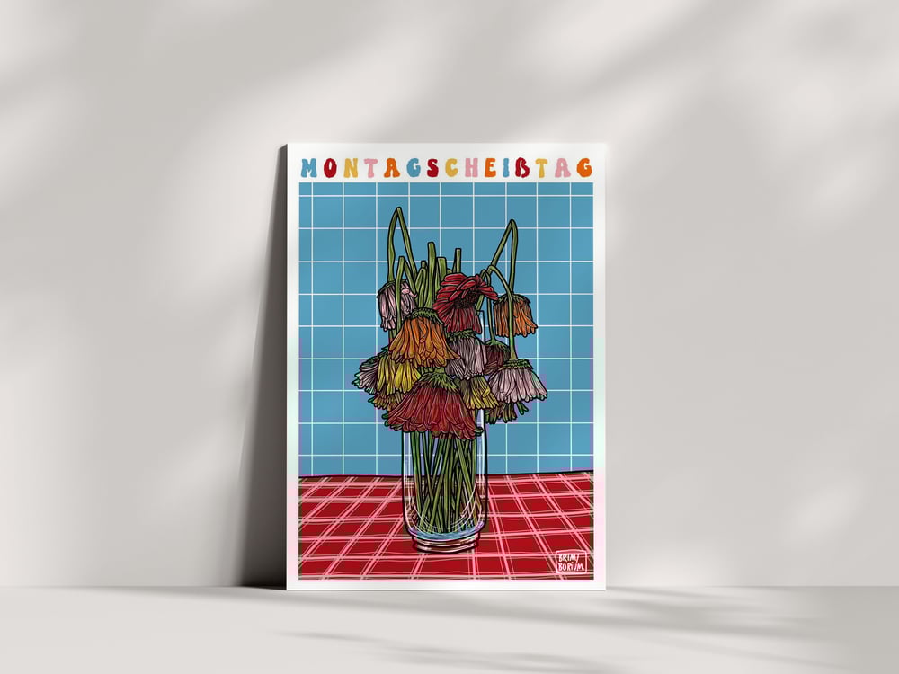 'MONTAG SCHEIßTAG' Postcard