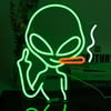 Smoking Alien LED Sign for Wall/Room Decor