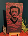 Edgar Allan Poe original painting - graffiti red