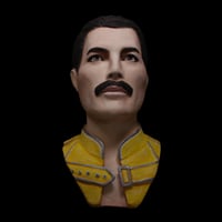 Image 4 of Freddie Mercury - Hand Painted Clay Bust Sculpture
