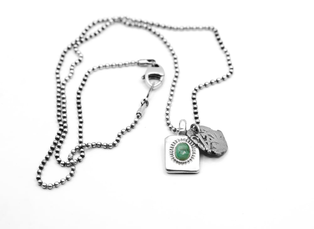 Image of Emerald Tablet Necklace 