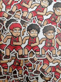 Image of Shohoku Starters + 3BK Vinyl Stickers [Slam Dunk]