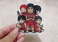 Image of Shohoku Starters + 3BK Vinyl Stickers [Slam Dunk]