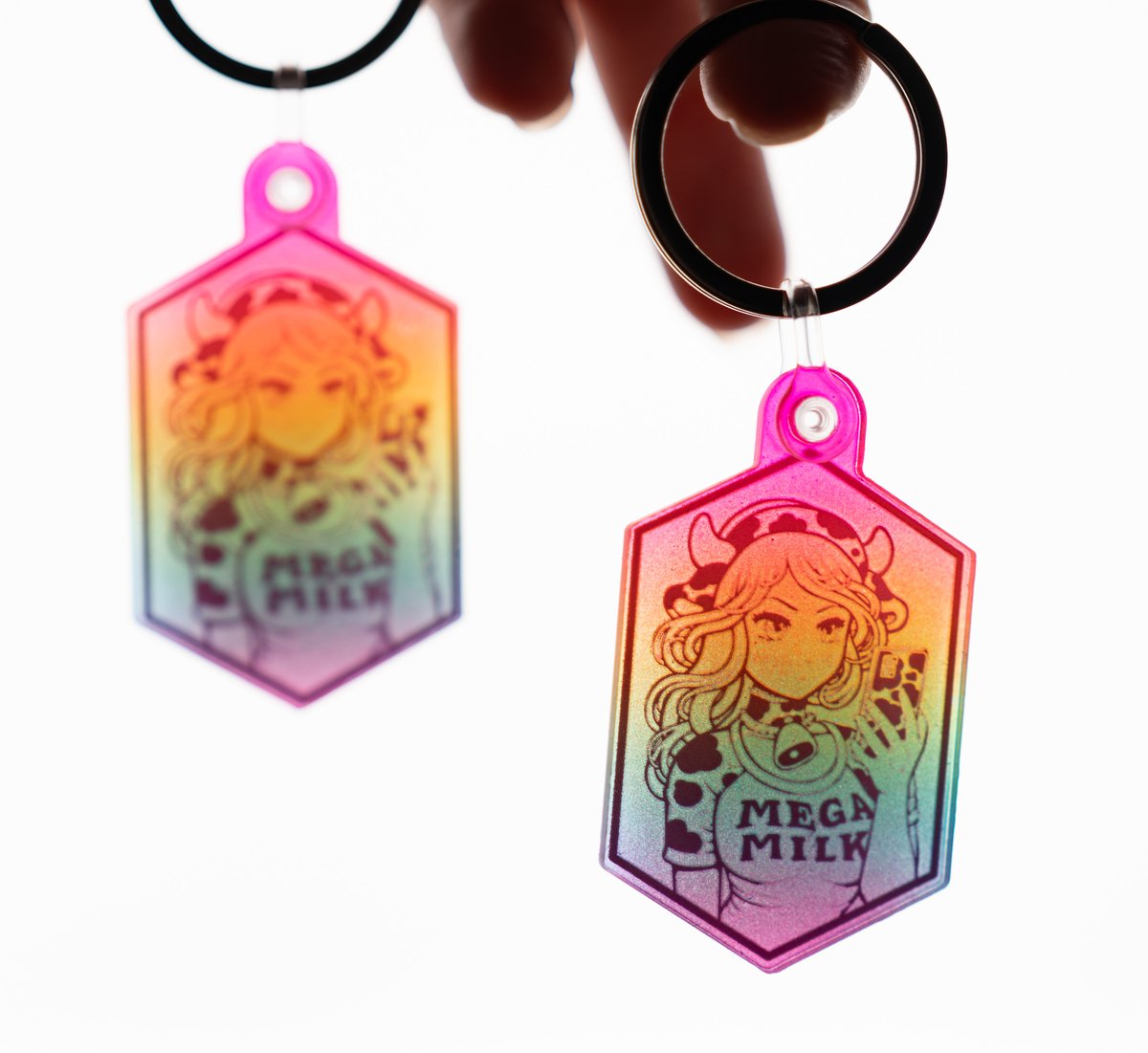 Image of Mega Milk Keychain - hand embellished