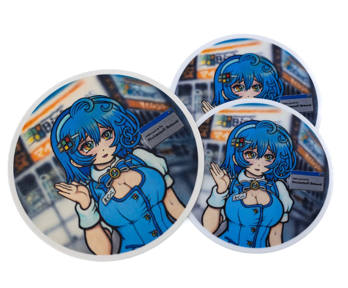 Image of Michaelsoft Binbows Coaster & Sticker Set 