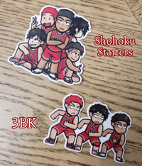 Image of Shohoku Starters + 3BK Vinyl Stickers [Slam Dunk]