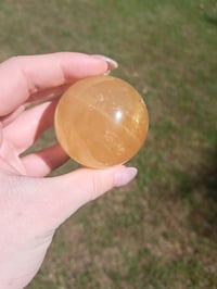 Image 4 of Honey Calcite Sphere #1