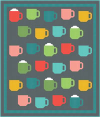 Image 5 of Mod Mugs quilt pattern - PAPER pattern