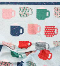 Image 4 of Mod Mugs quilt pattern - PAPER pattern