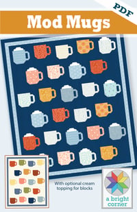 Image 1 of Mod Mugs quilt pattern - PDF Version