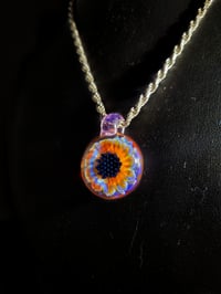 Image 1 of Psychedelic flower pendant 