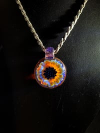 Image 2 of Psychedelic flower pendant 