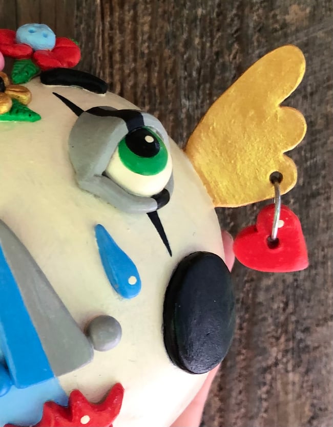 Super Blue Moon Clay Sculpture