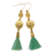 Ltd Ed - Gold Ishtar Mint Tassel Earrings 