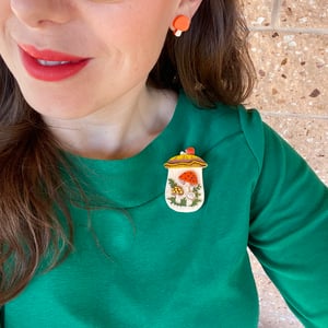 Image of Merry Mushroom Brooch