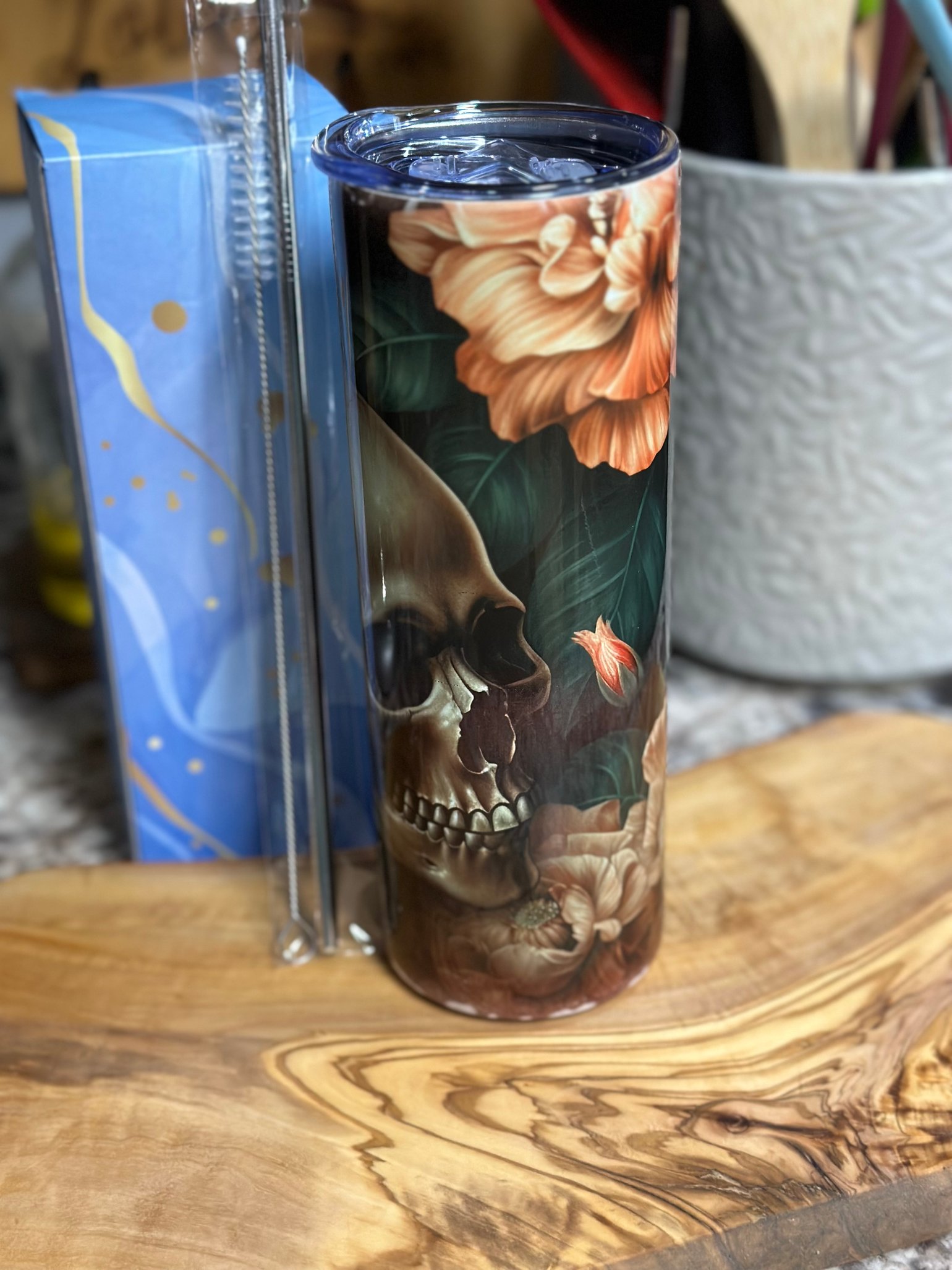 Image of Skull Flower Tumbler